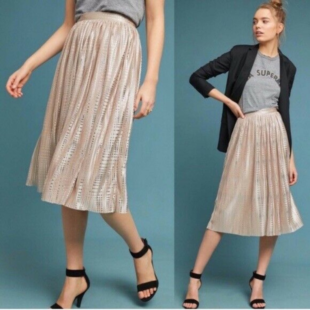 Anthropologie Sabina Musayev Cassia Pleated Skirt